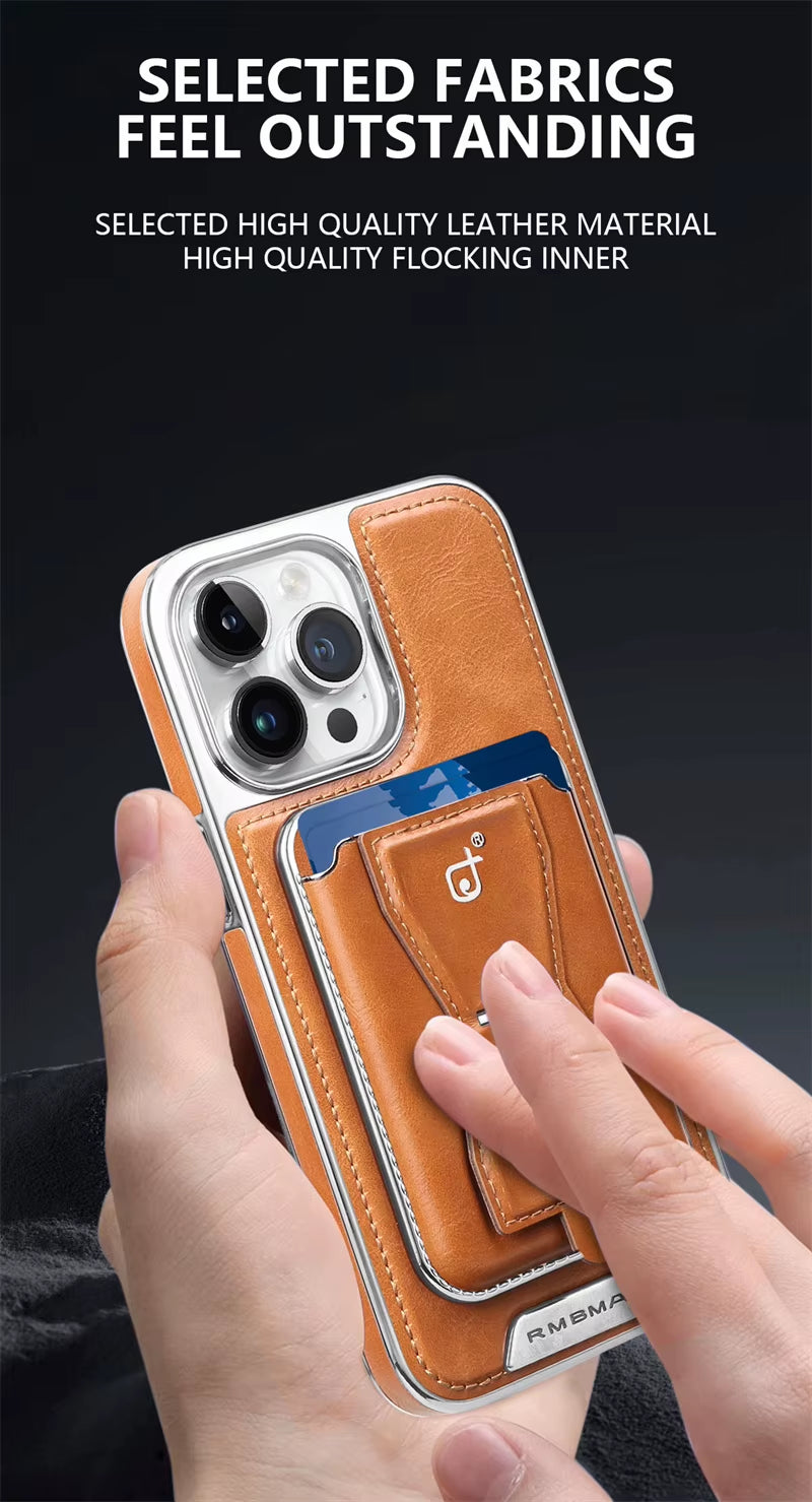 Leather Magnetic Card Slot Phone Case for Iphone