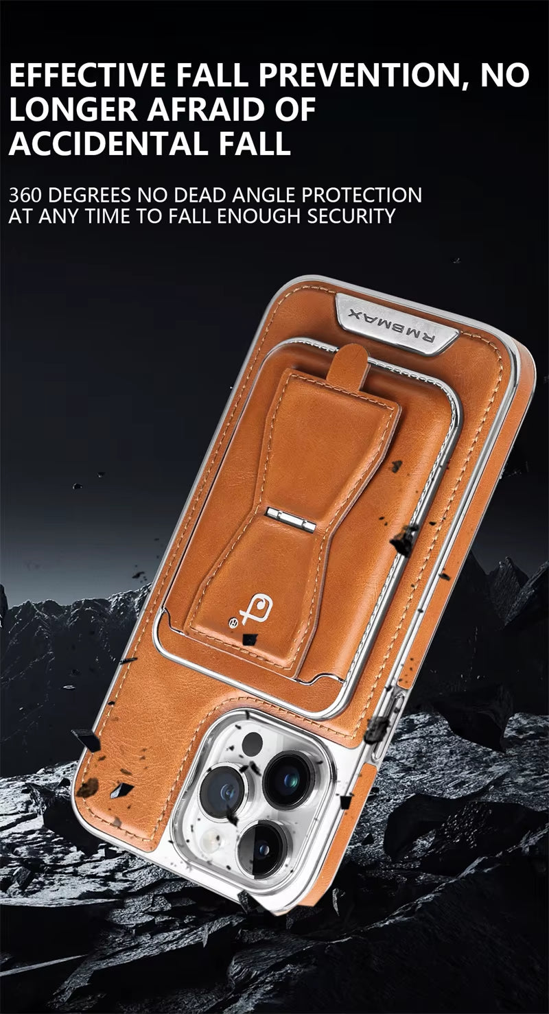 Leather Magnetic Card Slot Phone Case for Iphone